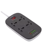 LDNIO SC4407 Power Socket 4 USB Charger with Power Extension Cord